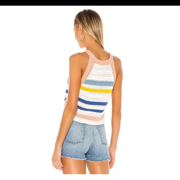 BCBGeneration Crochet Striped Multi Color Tank Top - Picture 2 of 11